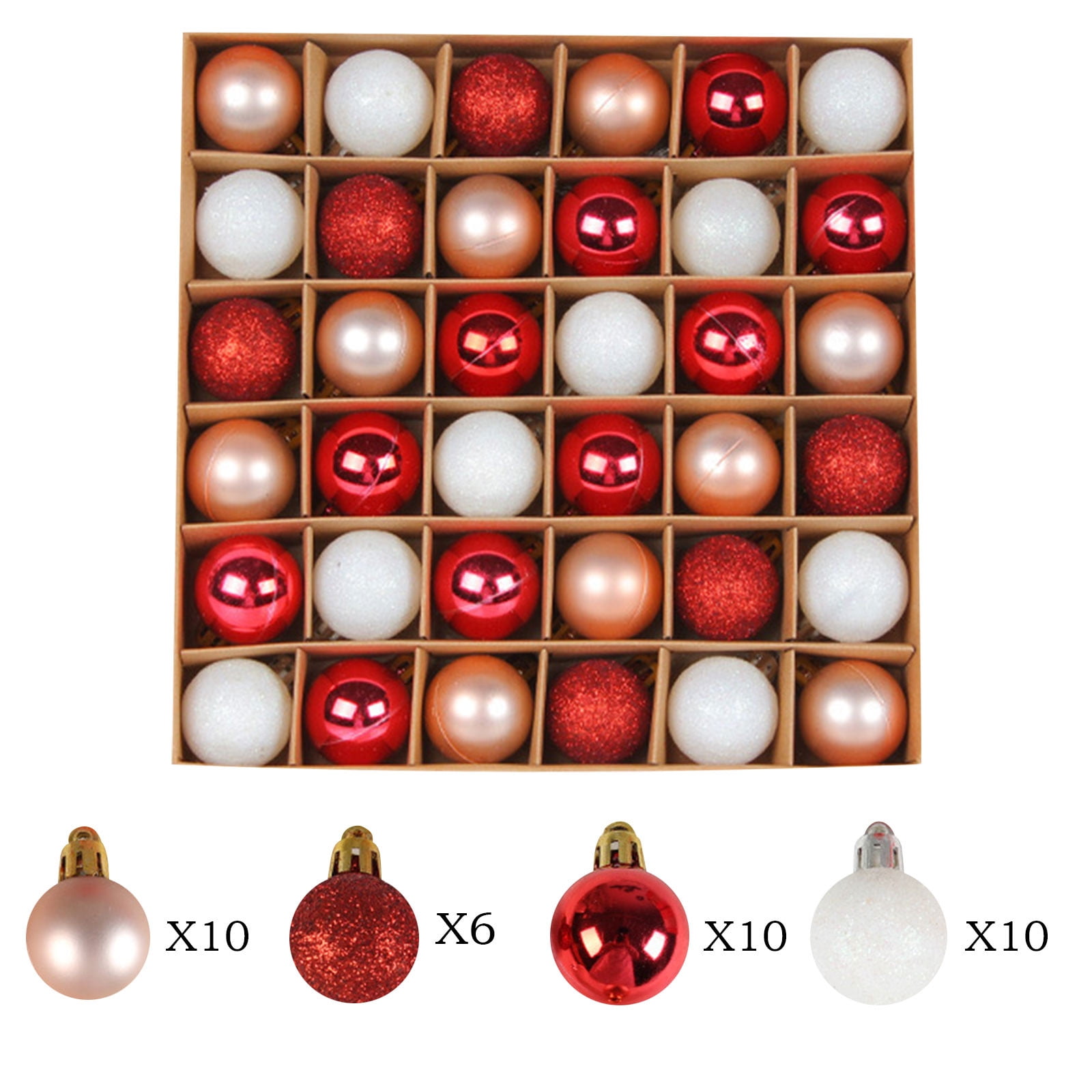 ELFINDEA Christmas Balls Ornaments for Christmas Tree, Assorted Color
