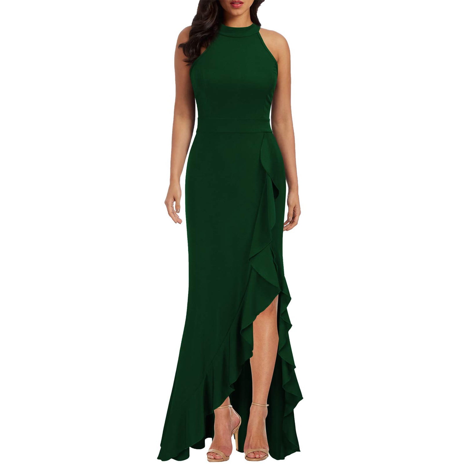ELFINDEA Summer Dresses for Women 2024 Casual Fashion Printed V Neck ...