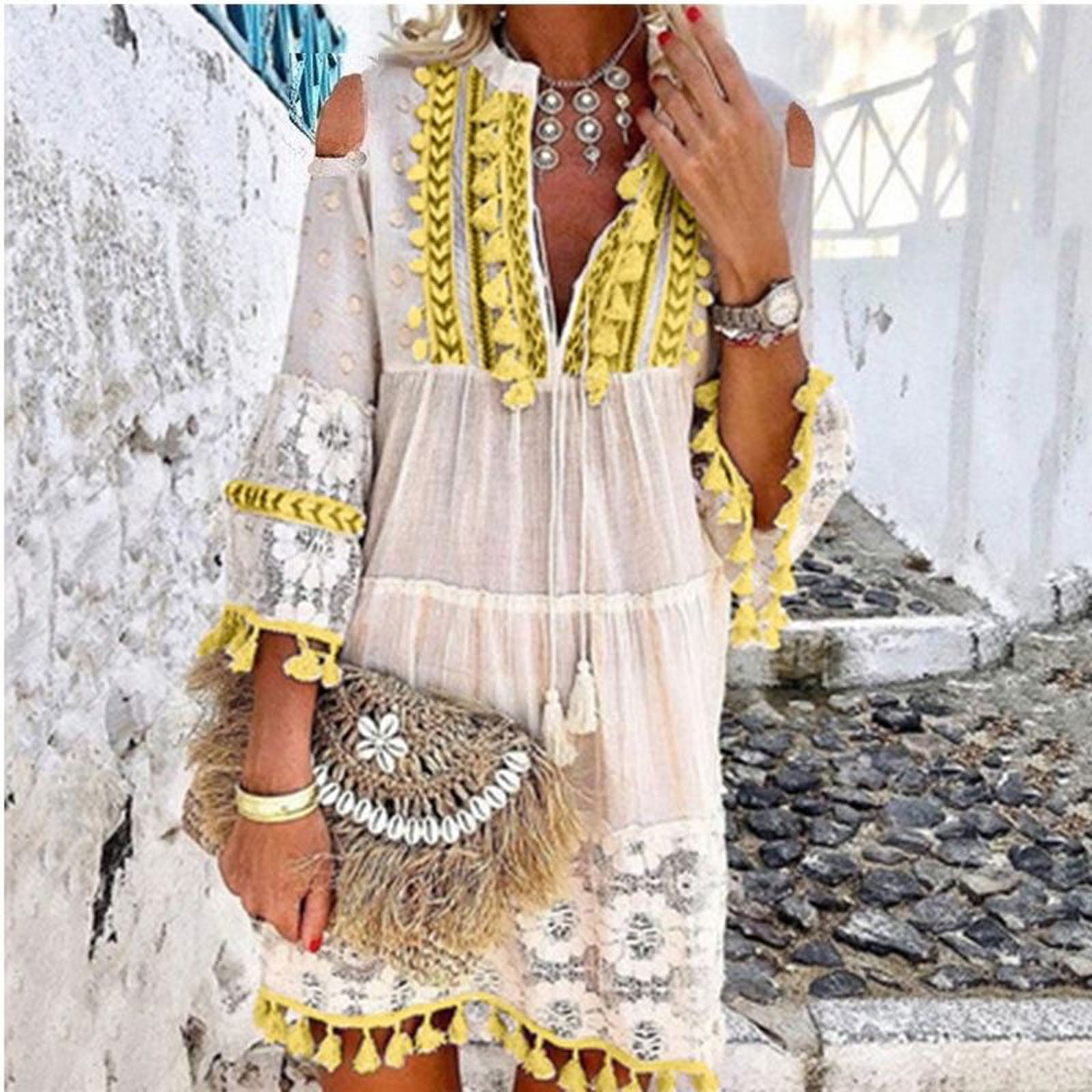 beige lace boho dress Boho Lace Dress main image 0