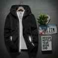 thumbnail image 1 of ELFINDEA Fall Autumn Winter Hoodie Sweatshirt Coat Rain Jacket Hoodies for Men Casual Color Plus Size Reflective Outdoor Sport Tops Black 7X, 1 of 9