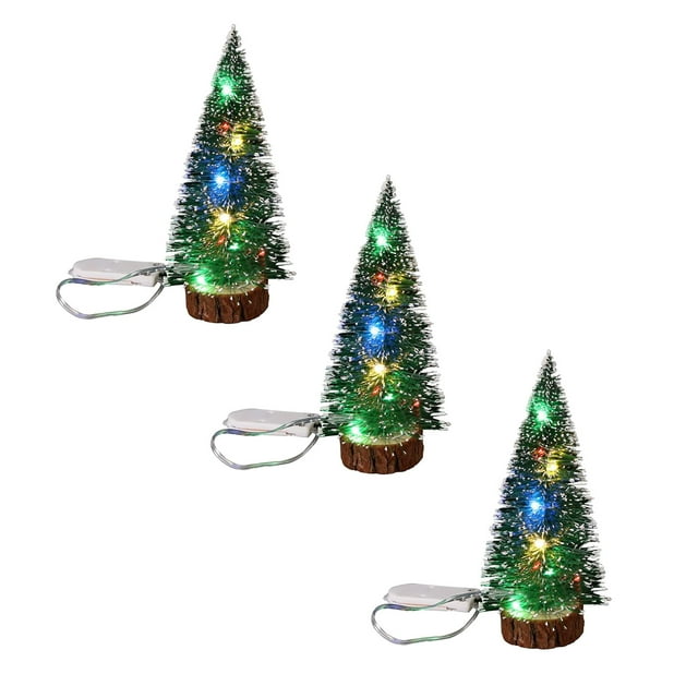 ELFINDEA Halloween Decorations Mini Artificial Christmas Trees Small