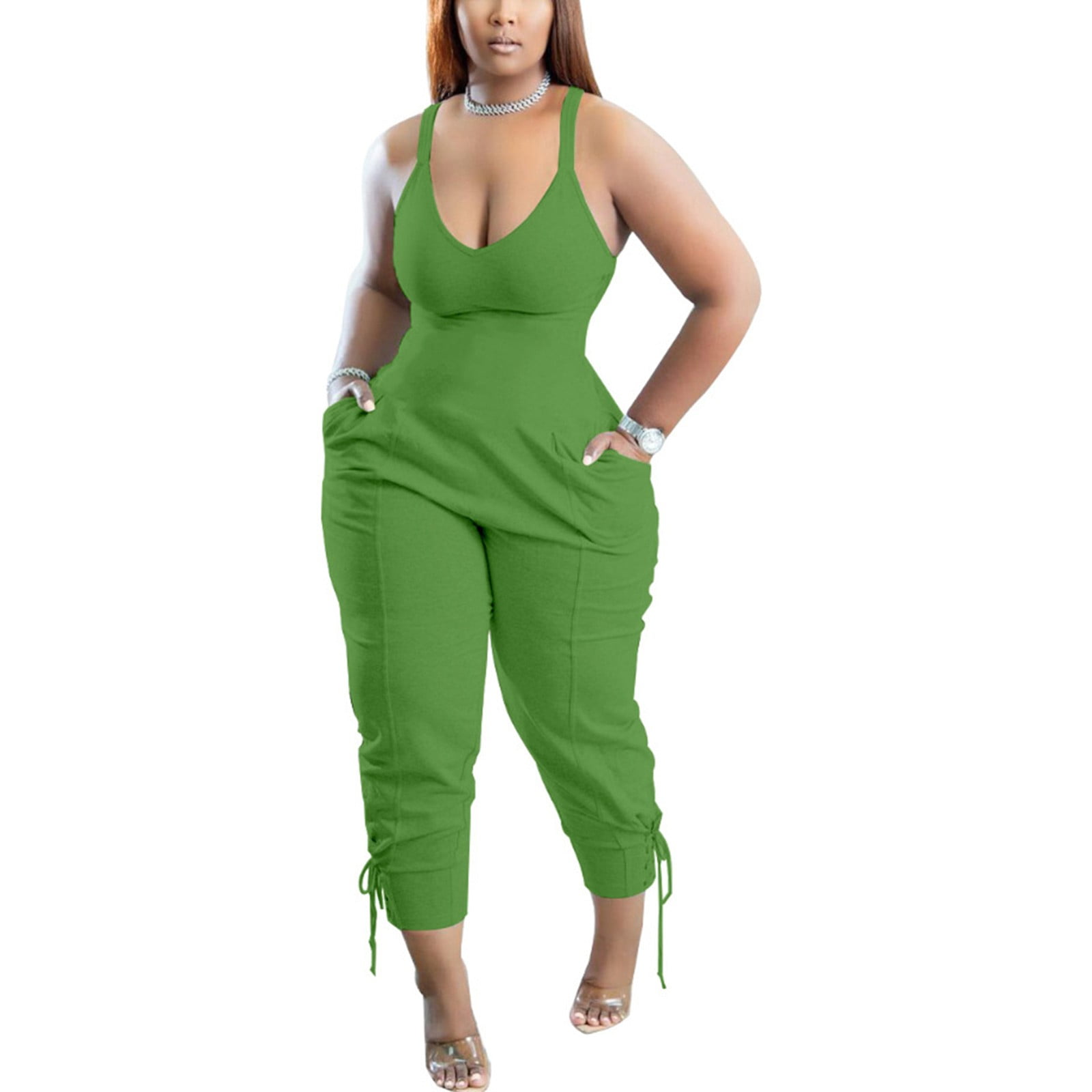 ELFINDEA Jumpsuits for Women Outfits for Sexy Joggers Crop Tank