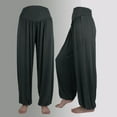 thumbnail image 1 of ELFINDEA Lounge Pants Women Elastic Loose Casual Cotton Soft Yoga Sports Dance Harem Pants Dark Gray 2XL, 1 of 3