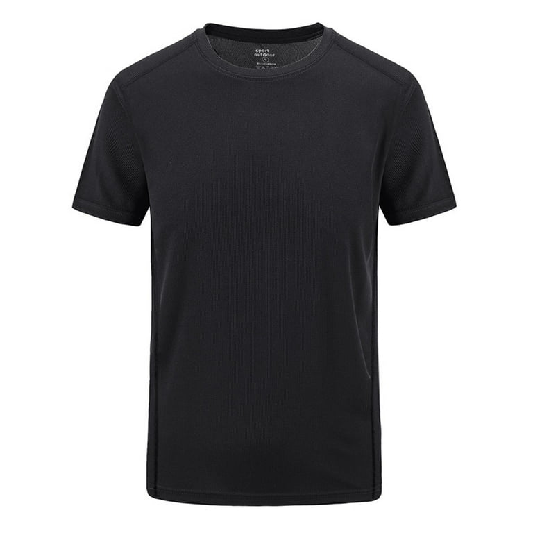 ELFINDEA Men s Summer Outdoor T Shirts Plus Size Sport Solid Color