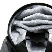 KAGETOLYTAI ELFINDEA Mens Coats and Jackets M-5XL Hoodie Winter Warm Fleece Zipper Sweater Jacket Outwear Coat BK/4XL Black 4X