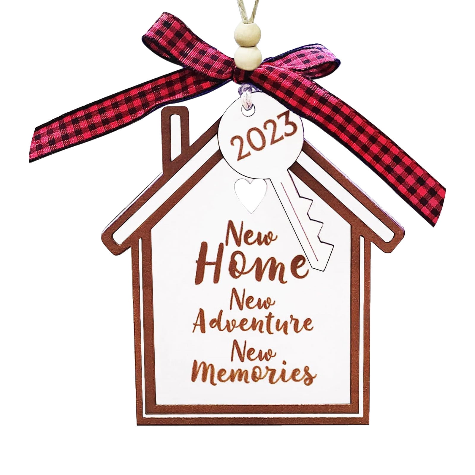 ELFINDEA Room Decor Wooden 2023/2024 New Home Gift Ideas Decoration First Christmas New Home