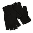 thumbnail image 1 of ELFINDEA Unisex Half Finger Knitted Open Finger Warm Elastic Winter Gloves Black, 1 of 8
