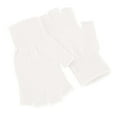 thumbnail image 1 of ELFINDEA Unisex Half Finger Knitted Open Finger Warm Elastic Winter Gloves White, 1 of 8
