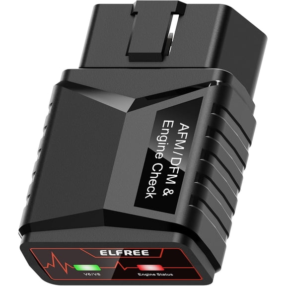 ELFREE AFM Disabler with Fault Indicator Compatible with Silverado Sierra | V6/V8 Engine Support; 0.27mA Ultra-Low Current; Plug & Play OBD2; Automotive-Grade Chipset