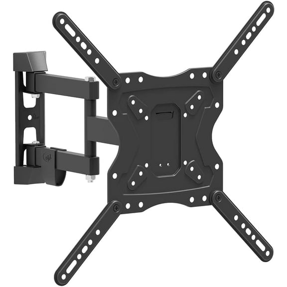 ELG Full Motion TV Wall Mount - Fits 26'' to 65'' TVs, Up to 66.1lbs, Swivel, Tilt, Extension, Max VESA 400x400mm, FULL40 PRO, Heavy-Duty Steel Construction, Sleek Black Finish