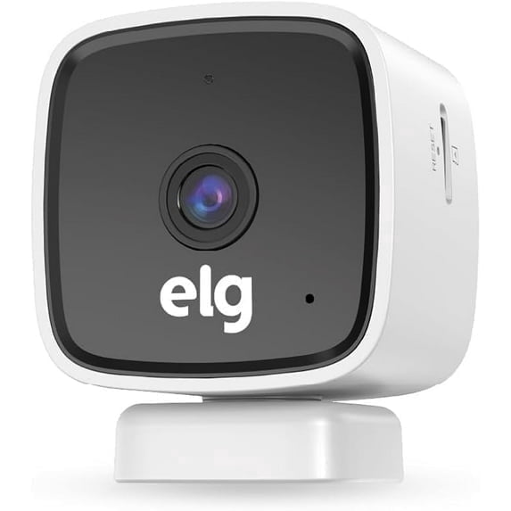 ELG Smart Indoor Camera 1080p HD WiFi Security Motion Detection Night Vision SOS Button One Unit