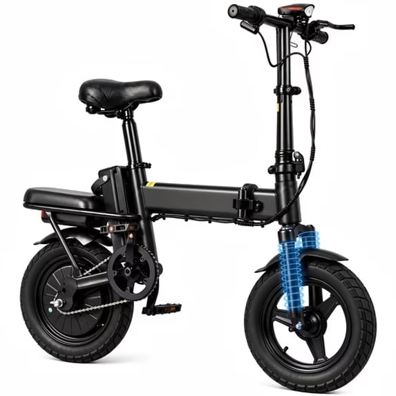 ELHIXNH 500W Foldable Electric Bike for Adults, 36V 12Ah 19.9mph Removable Battery, 14" Ebike, Electric Mini Bike, 30Miles Range, Class 2, UL 2849