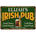 thumbnail image 1 of ELIJAH'S Irish Pub Beer Metal Sign Bar Decor 8x12 208120013494, 1 of 1