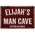 thumbnail image 1 of ELIJAH'S Man Cave Red Grunge Gift Sign 16 x 24 Matte Finish Metal Sign 116240003276, 1 of 1