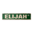 thumbnail image 1 of ELIJAH Vintage Aluminum Street Sign Childrens Name Room Metal Sign rustic metal tin | Indoor/Outdoor |  24" Wide, 1 of 4