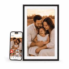 ELIME 15.6" WiFi Digital Picture Frame with Frameo App, Full HD Auto-Rotating Smart Photo Display, 32GB, Black