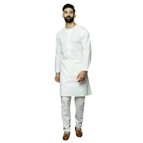 ELINA FASHION Men's Cotton Kurta Pajama Set Tunic Indian Festival Traditional Wear