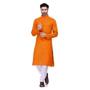 ELINA FASHION Mens Cotton Kurta Pajama Set Tunic Indian Traditional Wear