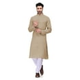 thumbnail image 1 of ELINA FASHION Men's Cotton Kurta Pajama Set Tunic Indian Traditional Wear, 1 of 4