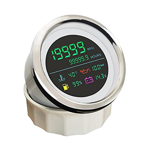 6 In 1 Multi Functional 85mm Auto GPS Speedometer Tachometer Oil Pressure Water Temp Voltmeter