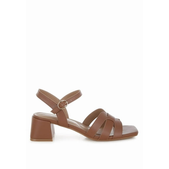 London Rag ELISKA Strappy Square Toe Women Block Heels