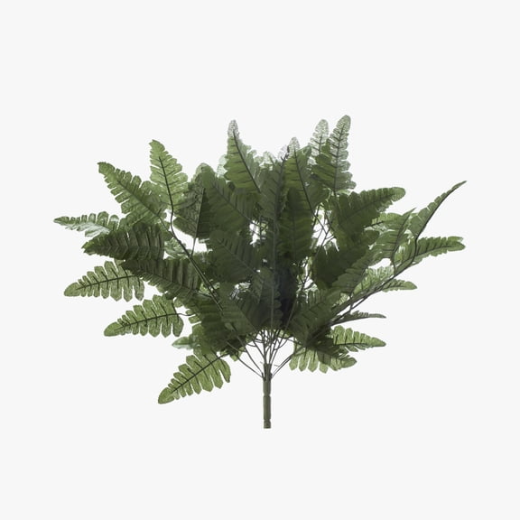 ELITE FLORAL 20" Artificial Fern Spray Dark Green 12 Branches (6" to 7" Wide)