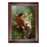 ELITEART -Springtime by Pierre Auguste Cot Giclee Framed Art Canvas Reproduction Prints for Home Decoration Framed Size23x16 1/2