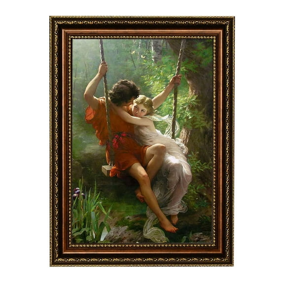 ELITEART -Springtime by Pierre Auguste Cot Giclee Framed Art Canvas Reproduction  Prints for Home Decoration Framed Size28 1/2"x20 1/2"