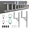 thumbnail image 1 of ELITEWILL 2pcs Universal Cargo Aluminum Side Mount Ladder Racks Fit for Enclosed Trailer Exterior or Interior Side Wall, 1 of 6