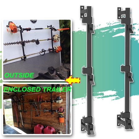 ELITEWILL 3 Place Lockable Trimmer Rack Trim line Holder for OPEN & Enclosed Trailer Steel