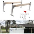 thumbnail image 1 of ELITEWILL Adjustable Aluminum Roof Ladder Rack Bracket Kit Fit for Enclosed Trailers Cargo Vans, 1 of 9