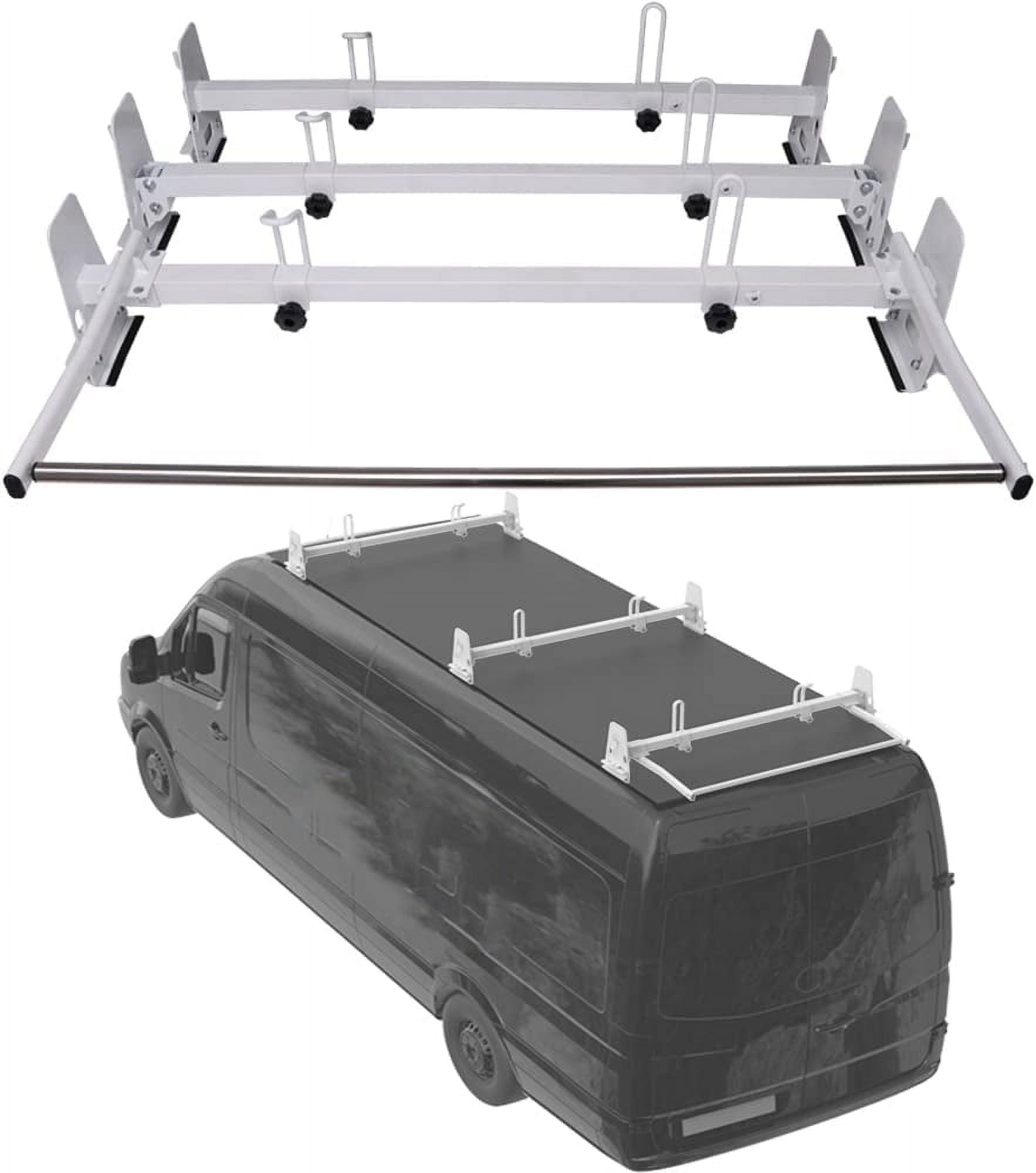 ELITEWILL Adjustable Van Roof Ladder Racks with Cargo Roller for Chevy