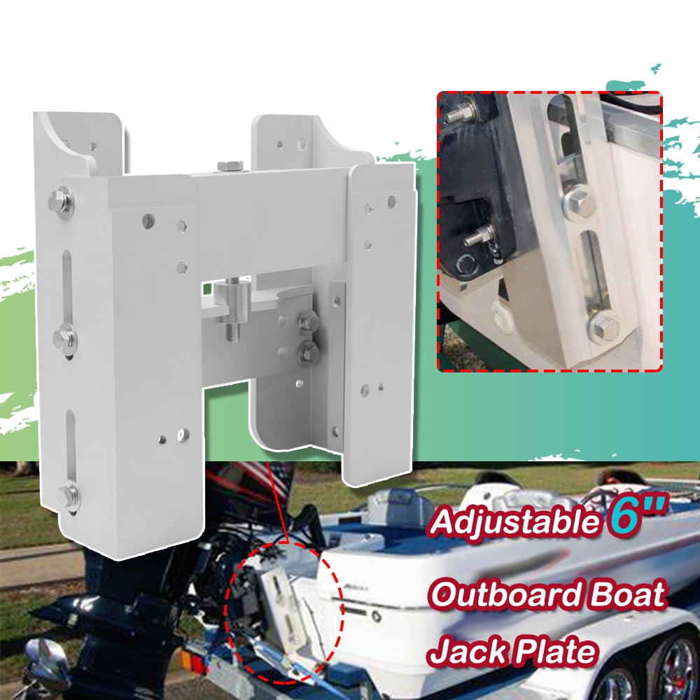 ELITEWILL Aluminum 6'' Setback Adjustable Outboard Boat Jack Plate For