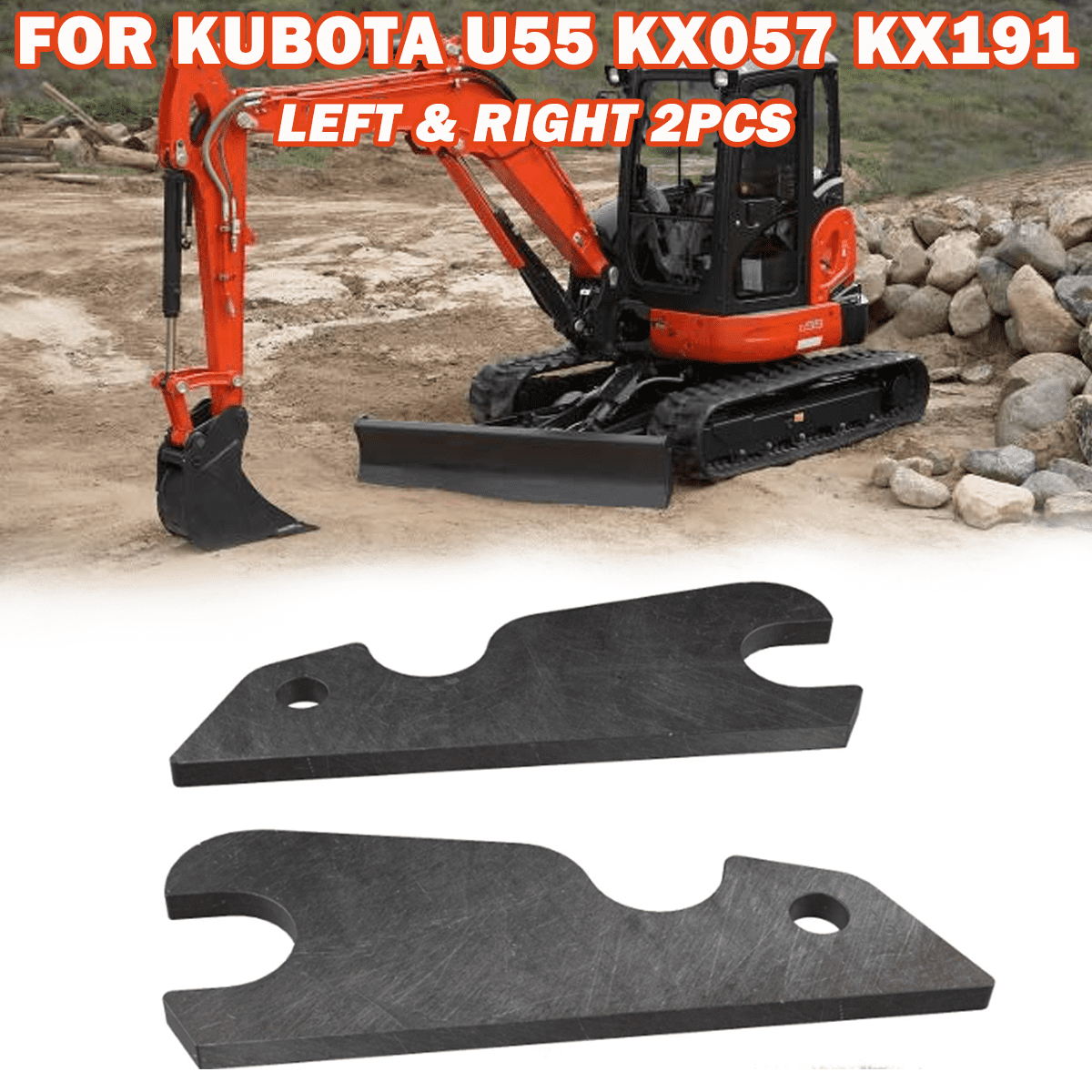 ELITEWILL Excavator Quick Attach Bucket Ears Attachment for Kubota U55 KX057 KX191