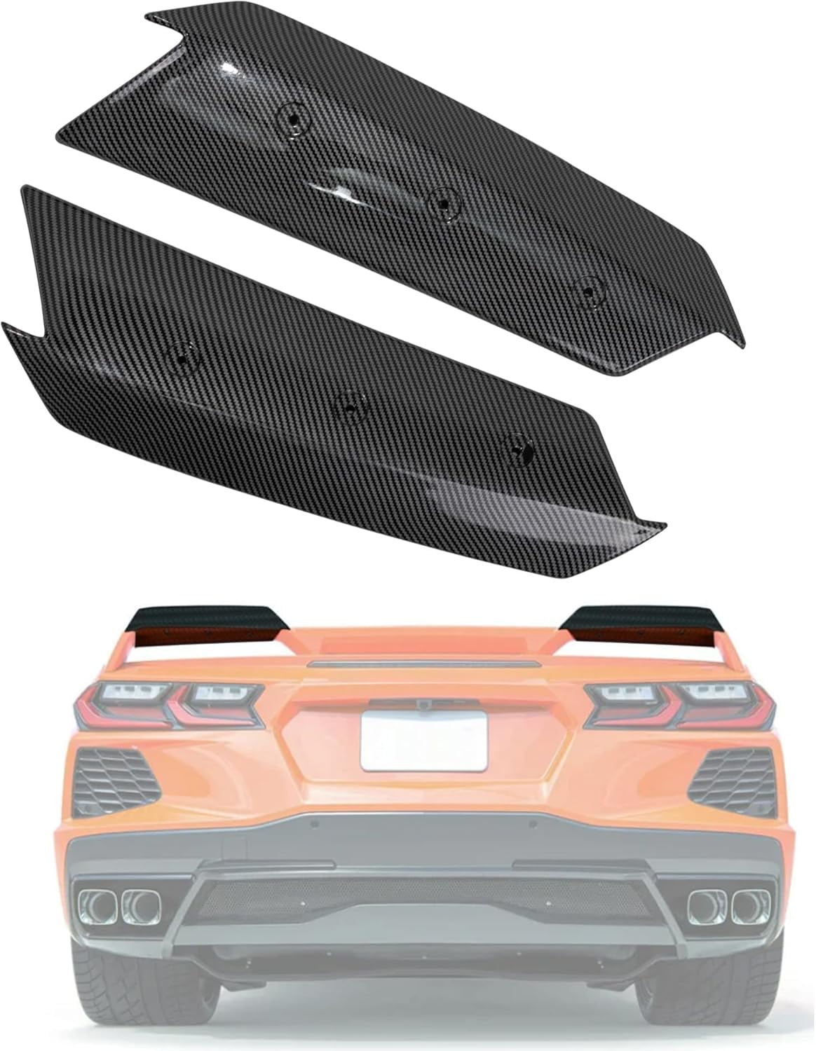 ELITEWILL Upgrade C8 Rear Trunk Spoiler Wickers Fit for Corvette C8 Z51 ...