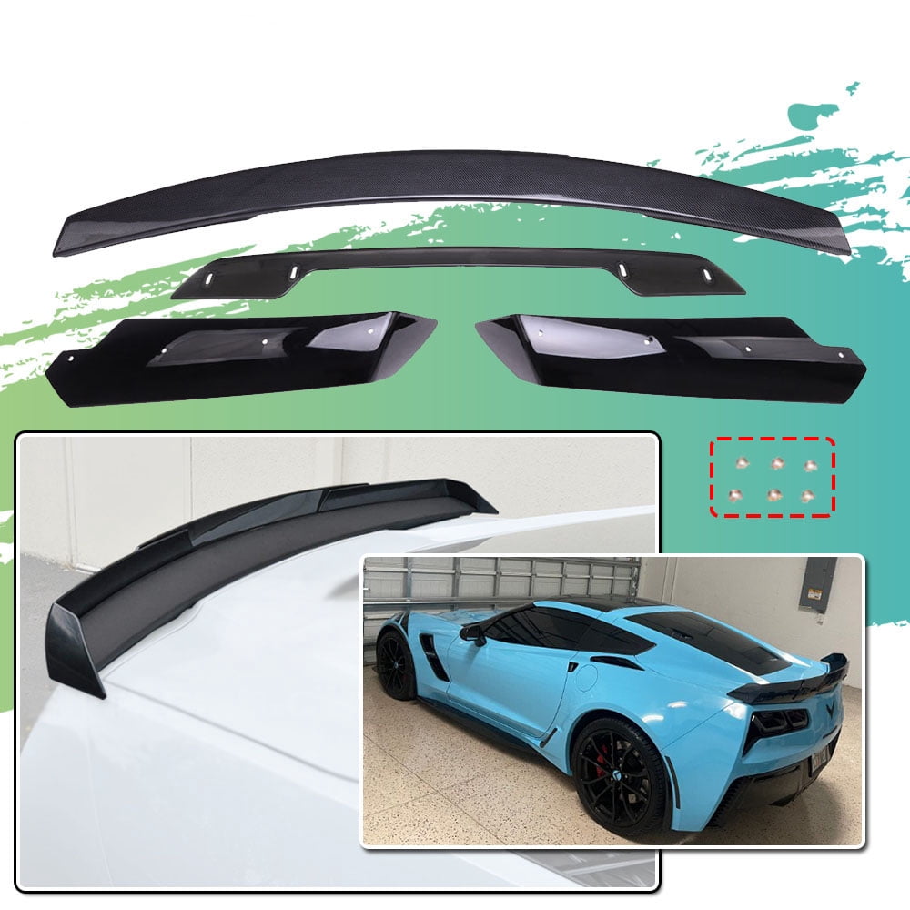 IKON MOTORSPORTS Real Carbon Fiber Trunk Spoiler For 2014-2019 Chevy Corvette C7