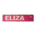 thumbnail image 1 of ELIZA Vintage Aluminum Street Sign Childrens Name Room Metal Sign rustic metal tin | Indoor/Outdoor |  30" Wide, 1 of 4