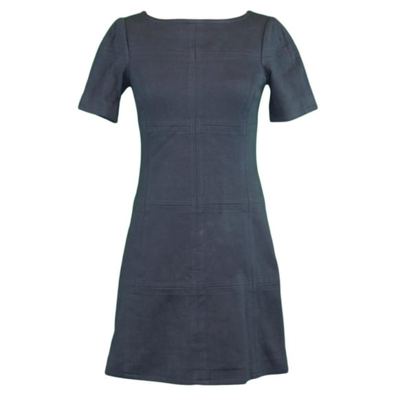 ELIZABETH MCKAY Martin Navy Blue Half Sleeve Boat Neck Shift Dress 7063