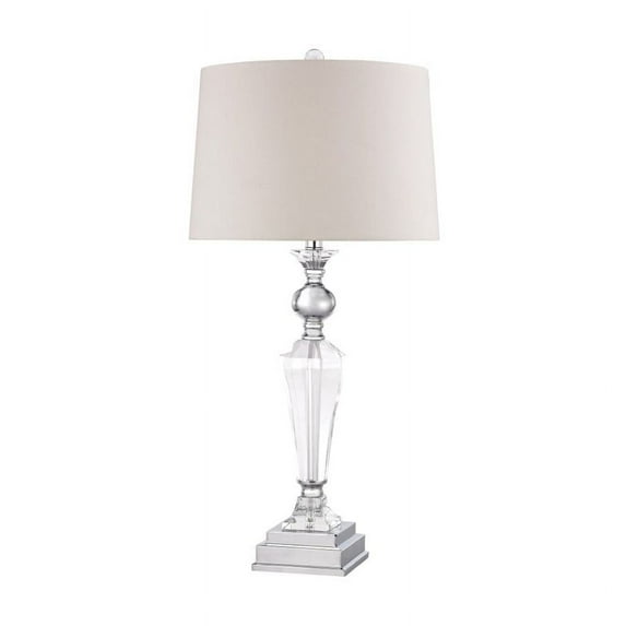 ELK Group International D2840 Crystal Column Lamp With Chrome Orb