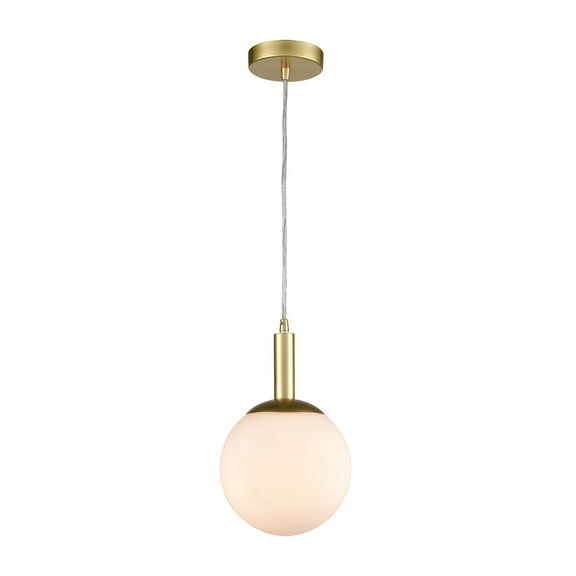 ELK Home 1201-033 Honeymoon 7" White Glass 1-Light Modern Pendant Light