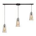 thumbnail image 1 of ELK Lighting 10431/3L-HAMP Hammered Glass 3 Light Pendant In Oil Rubbed Bro, 1 of 2