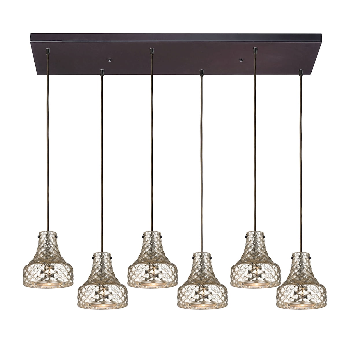 ELK Lighting 46023/6RC Danica Collection 6 Light Chandelier, 6 x 9 x 30 ...
