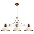 thumbnail image 1 of Chadwick 3 Light Billiard In Antique Copper And White Glass, 1 of 7