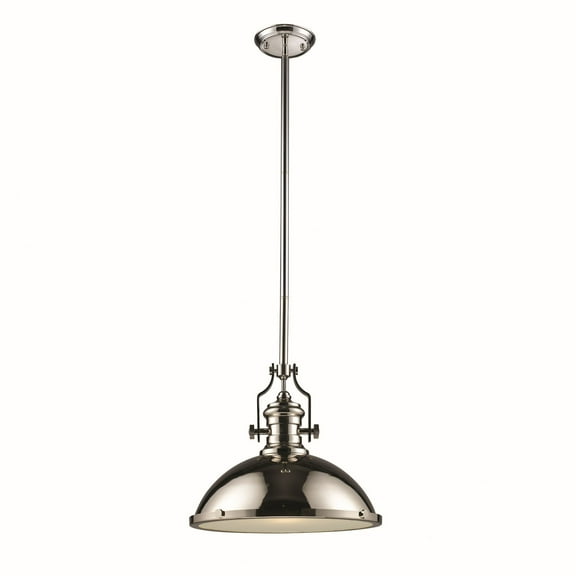 ELK Lighting Chadwick 1 Light Colander Pendant In Polished Nickel