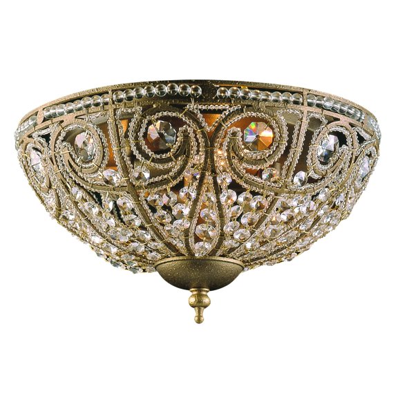 5962/3-Elk Home-Elizabethan - 3 Light Flush Mount in Traditional Style with Victorian and French Country inspirations - 7 Inches tall and 13 inches