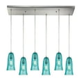 thumbnail image 1 of Elk Lighting Hammered Glass 6 Light Pendant in Satin Nickel, 1 of 2