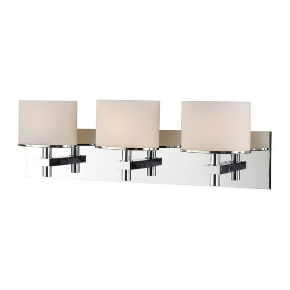 ELK Lighting Ombra 3 Light Vanity In Chrome And White Opal Glass (BV513-10-15)