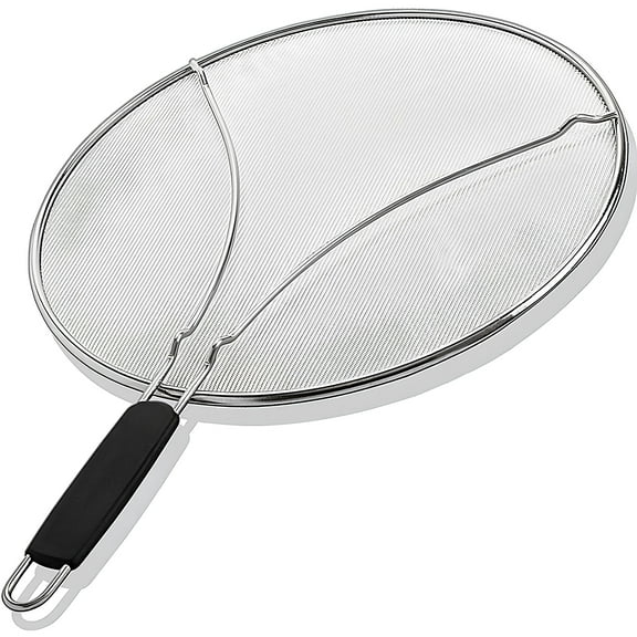 ELK Stainless Steel Grease Splatter Screen - 13 Inch Mesh Guard for Frying Pans and Skillets - Universal Design, Stops 99% of Hot Oil Splashes - Kitchen Safety and Easy Cleanup