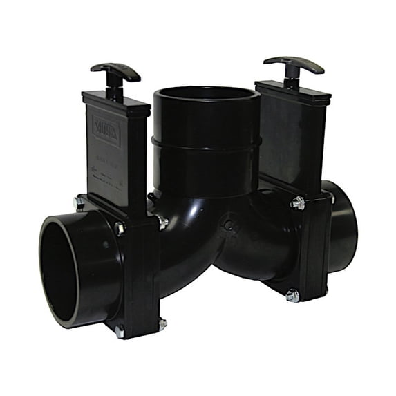 ELL DOUBLE ROTATING VALVE 3IN HUB X 3IN HUB X 3IN HUB OUTLET