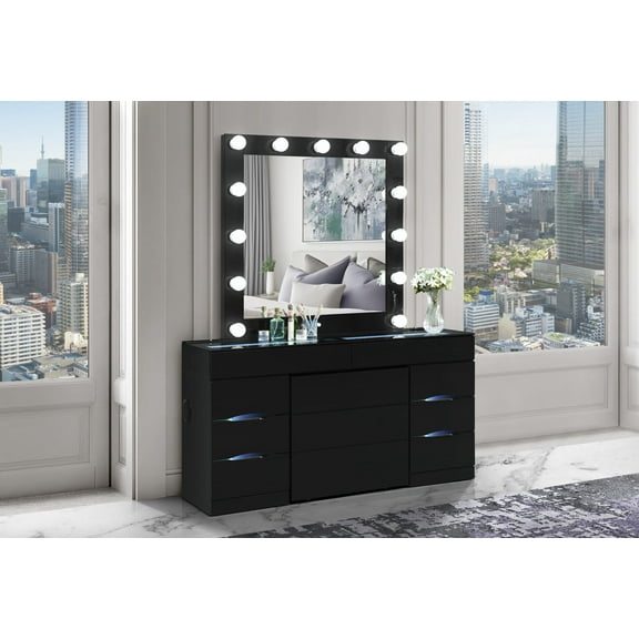 ELLA BLACK VANITY WITH SPEAKER
